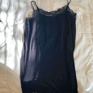Womens Black Cami Lace Tank Top